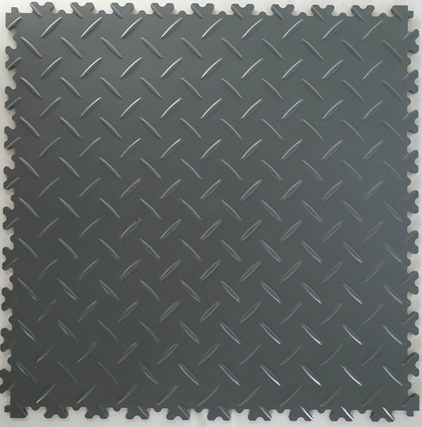 PVC-Gewerbe- u. Werkstattboden 5 mm dunkelgrau - Oberfläche Riffelblech Optik
